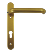 L17394 - Hoppe Gold Espagnolette Handles - 92mm Centres - 122mm Screw Centres - 220mm Backplate