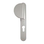 L17466 - Hoppe Silver Espagnolette Handles - 92mm Centres - 122mm Screw Centres - 220mm Backplate