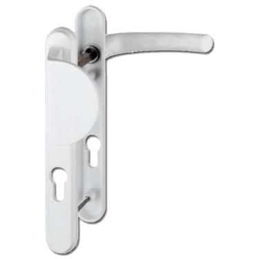 Click Here To Enlarge This Photo Of L17467 - Hoppe White Espagnolette Handles - 92mm Centres - 122mm Screw Centres - 220mm Backplate