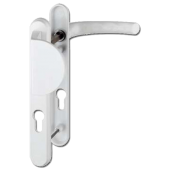 L17467 - Hoppe White Espagnolette Handles - 92mm Centres - 122mm Screw Centres - 220mm Backplate