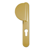 L17468 - Hoppe Gold Espagnolette Handles R/H - 92mm Centres - 122mm Screw Centres - 220mm Backplate
