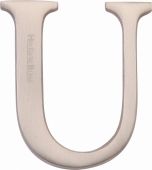 C1565 2 U-SN Heritage Brass Alphabet U Pin Fix 51mm (2") Satin Nickel Finish