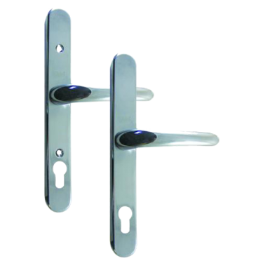 Click Here To Enlarge This Photo Of L17789 - Yale Polished Chrome Espagnolette Handles R/H - 92mm Centres - Adjustable Screw Centres - 270mm Backplate