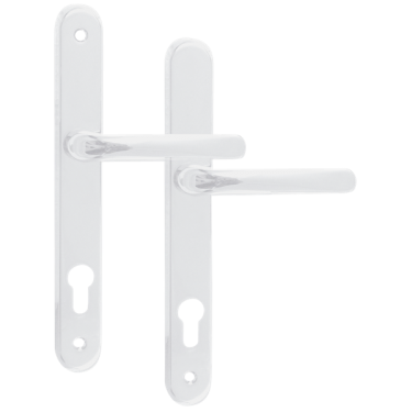 Click Here To Enlarge This Photo Of L18415 - Avocet White Espagnolette Handles - 92mm Centres - 215mm Screw Centres - 261mm Backplate