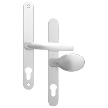 Click Here To Enlarge This Photo Of L18439 - Fullex White Espagnolette Handles - 68mm Centres - 215mm Screw Centres - 244mm Backplate