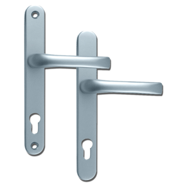 Click Here To Enlarge This Photo Of L18449 - MILA Polished Chrome Espagnolette Handles - 92mm Centres - 211mm Screw Centres - 240mm Backplate