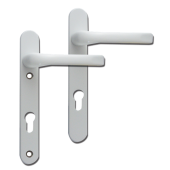 L18450 - MILA White Espagnolette Handles - 92mm Centres - 122mm Screw Centres - 220mm Backplate