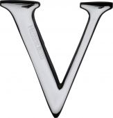 C1565 2 V-PC Heritage Brass Alphabet V Pin Fix 51mm (2") Polished Chrome Finish