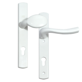 L18468 - WINKHAUS White Espagnolette Handles R/H - 92mm Centres - 214mm Screw Centres - 260mm Backplate