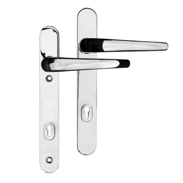 Click Here To Enlarge This Photo Of L20889 - ERA Polished Chrome Espagnolette Handles - 95mm Centres - 122mm Screw Centres - 221mm Backplate