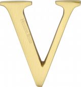 C1565 2 V-SB Heritage Brass Alphabet V Pin Fix 51mm (2") Satin Brass Finish