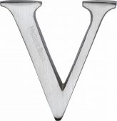 C1565 2 V-SC Heritage Brass Alphabet V Pin Fix 51mm (2") Satin Chrome Finish