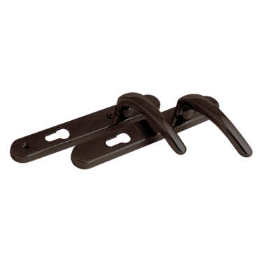 Click Here To Enlarge This Photo Of L25734 - Fab & Fix Antique Black Espagnolette Handles - 92mm Centres - 122mm Screw Centres - 206mm Backplate