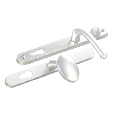 Click Here To Enlarge This Photo Of L25740 - Fab & Fix White Espagnolette Handles - 92/62mm Centres - 211mm Screw Centres - 243mm Backplate
