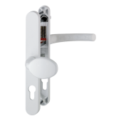 L26944 - Hoppe White Espagnolette Handles - 92/62mm Centres - 215mm Screw Centres - 241mm Backplate