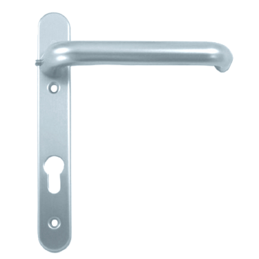 Click Here To Enlarge This Photo Of L26953 - Hoppe Silver Espagnolette Handles - 92mm Centres - 122mm Screw Centres - 220mm Backplate