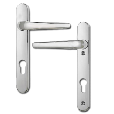 Click Here To Enlarge This Photo Of L26995 - ERA Polished Chrome Espagnolette Handles - 92mm Centres - 122mm Screw Centres - 221mm Backplate