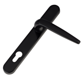 L28975 - Trojan Black Espagnolette Handles - 92mm Centres - 210mm Screw Centres - 240mm Backplate