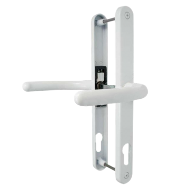 Click Here To Enlarge This Photo Of L29810 - Fab & Fix White Espagnolette Handles - 92mm Centres - 240mm Screw Centres - 270mm Backplate
