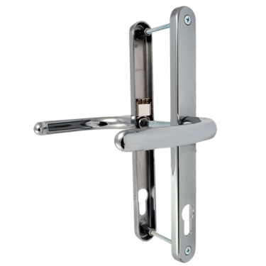 Click Here To Enlarge This Photo Of L29813 - Fab & Fix Polished Chrome Espagnolette Handles - 92mm Centres - 240mm Screw Centres - 270mm Backplate