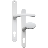 L29815 - Fab & Fix White Espagnolette Handles - 92/62mm Centres - 240mm Screw Centres - 270mm Backplate