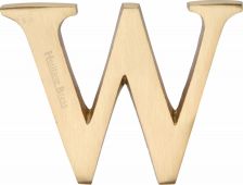 C1565 2 W-SB Heritage Brass Alphabet W Pin Fix 51mm (2") Satin Brass Finish