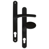 L29819 - Fab & Fix Black Espagnolette Handles - 92/62mm Centres - 240mm Screw Centres - 270mm Backplate