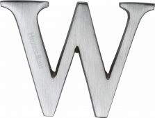 C1565 2 W-SC Heritage Brass Alphabet W Pin Fix 51mm (2") Satin Chrome Finish