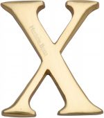 C1565 2 X-PB Heritage Brass Alphabet X Pin Fix 51mm (2") Polished Brass Finish