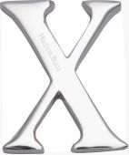 C1565 2 X-PC Heritage Brass Alphabet X Pin Fix 51mm (2") Polished Chrome Finish