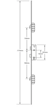 Click Here To Enlarge This Photo Of L17413 - WINKHAUS Cobra Latch & Deadbolt Split Spindle Multipoint Lock - 2 Hook - 55/92 - 20mm Radius Faceplate (2949172)