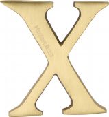 C1565 2 X-SB Heritage Brass Alphabet X Pin Fix 51mm (2") Satin Brass Finish
