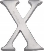 C1565 2 X-SC Heritage Brass Alphabet X Pin Fix 51mm (2") Satin Chrome Finish