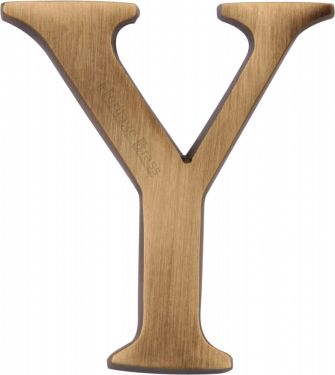 Click Here To Enlarge This Photo Of C1565 2 Y-AT Heritage Brass Alphabet Y Pin Fix 51mm (2") Antique Brass Finish