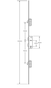Click Here To Enlarge This Photo Of L23673 - WINKHAUS Cobra Latch & Deadbolt Split Spindle Multipoint Lock - 2 Hook - 45/92 - 20mm Flat Faceplate (2947821)