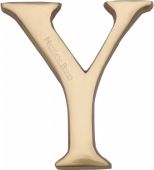 C1565 2 Y-PB Heritage Brass Alphabet Y Pin Fix 51mm (2") Polished Brass Finish