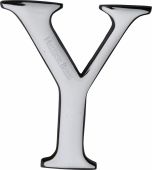 C1565 2 Y-PC Heritage Brass Alphabet Y Pin Fix 51mm (2") Polished Chrome Finish