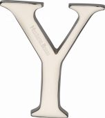 C1565 2 Y-PNF Heritage Brass Alphabet Y Pin Fix 51mm (2") Polished Nickel Finish