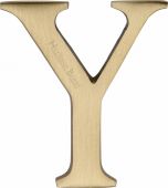 C1565 2 Y-SB Heritage Brass Alphabet Y Pin Fix 51mm (2") Satin Brass Finish