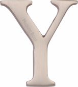 C1565 2 Y-SN Heritage Brass Alphabet Y Pin Fix 51mm (2") Satin Nickel Finish