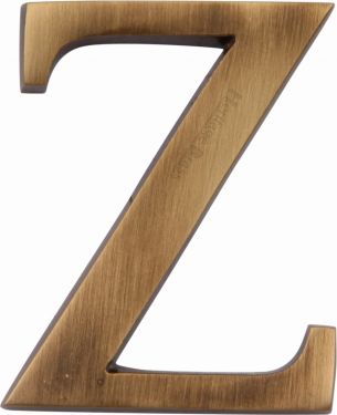Click Here To Enlarge This Photo Of C1565 2 Z-AT Heritage Brass Alphabet Z Pin Fix 51mm (2") Antique Brass Finish