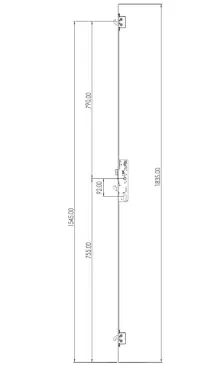 Click Here To Enlarge This Photo Of L26608 - YALE YS170 Latch & Hookbolt Split Spindle Mulitpoint Lock - 2 Hook - 45/92 - 20mm Square Faceplate (YS170-3HDS)