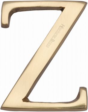 Click Here To Enlarge This Photo Of C1565 2 Z-PB Heritage Brass Alphabet Z Pin Fix 51mm (2") Polished Brass Finish