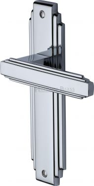 Click Here To Enlarge This Photo Of AST5910-PC Heritage Brass Door Handle Lever Latch Astoria Design Polished Chrome Finish