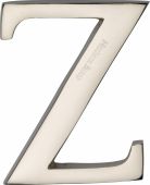 C1565 2 Z-PNF Heritage Brass Alphabet Z Pin Fix 51mm (2") Polished Nickel Finish
