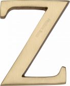 C1565 2 Z-SB Heritage Brass Alphabet Z Pin Fix 51mm (2") Satin Brass Finish