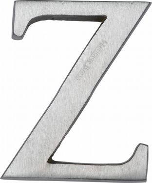 Click Here To Enlarge This Photo Of C1565 2 Z-SC Heritage Brass Alphabet Z Pin Fix 51mm (2") Satin Chrome Finish