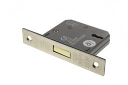 Atlantic - ALKDEAD3LK25SN 3 Lever Key Deadlock [CE] 2.5" - Satin Nickel