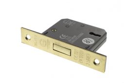 Atlantic - ALKDEAD3LK3PB 3 Lever Key Deadlock [CE] 3" - Polished Brass
