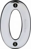 C1566 0-PC Heritage Brass Numeral 0 Face Fix 76mm (3") Polished Chrome Finish